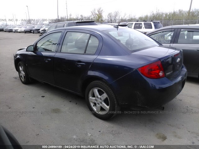 1G1AT58H497166490 - 2009 CHEVROLET COBALT LT BLUE photo 3