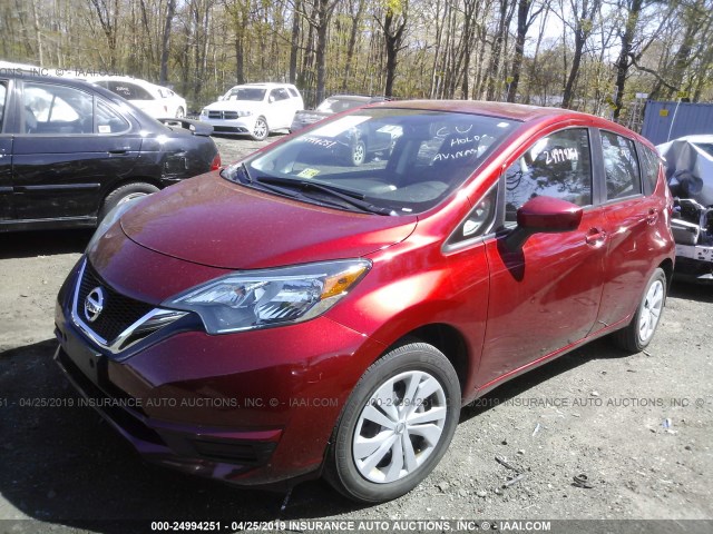 3N1CE2CPXHL359439 - 2017 NISSAN VERSA NOTE S/S PLUS/SV/SL/SR RED photo 2