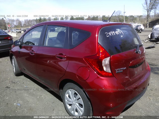 3N1CE2CPXHL359439 - 2017 NISSAN VERSA NOTE S/S PLUS/SV/SL/SR RED photo 3