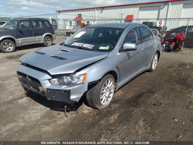 JA3AW86VX8U050394 - 2008 MITSUBISHI LANCER EVOLUTION GSR SILVER photo 2