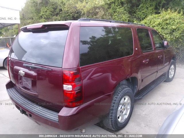 3GNFC16J98G181993 - 2008 CHEVROLET SUBURBAN C1500  LS MAROON photo 4