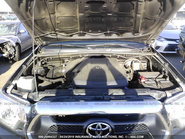 3TMJU4GN3FM192120 - 2015 TOYOTA TACOMA DOUBLE CAB PRERUNNER GRAY photo 10