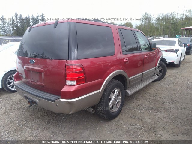 1FMPU17L14LA85844 - 2004 FORD EXPEDITION EDDIE BAUER RED photo 4