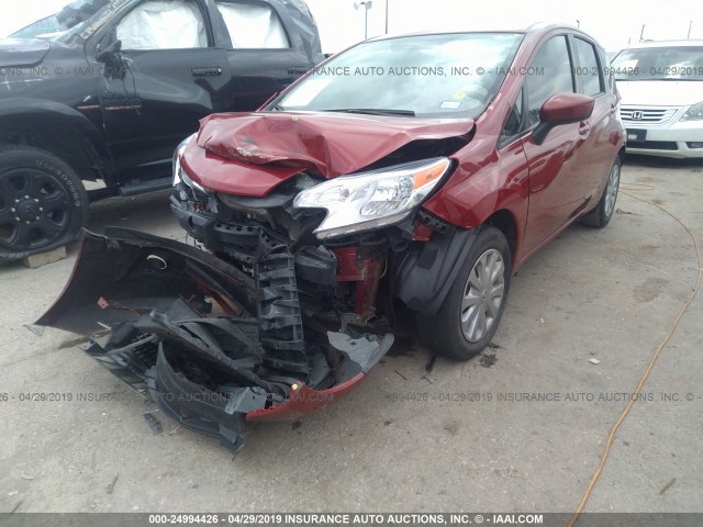 3N1CE2CP2FL386583 - 2015 NISSAN VERSA NOTE S/S PLUS/SV/SL/SR RED photo 2