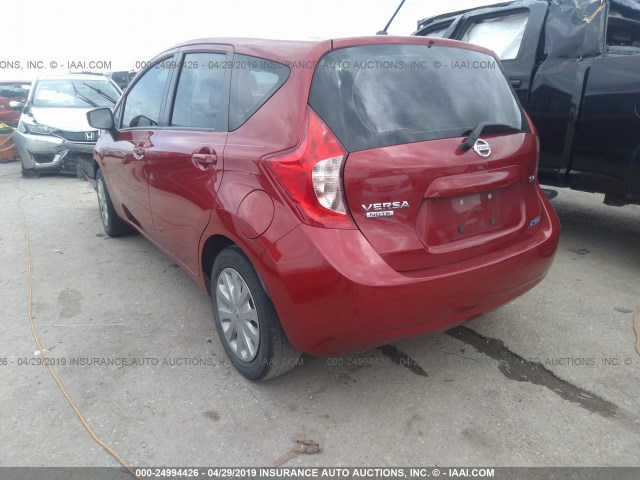 3N1CE2CP2FL386583 - 2015 NISSAN VERSA NOTE S/S PLUS/SV/SL/SR RED photo 3