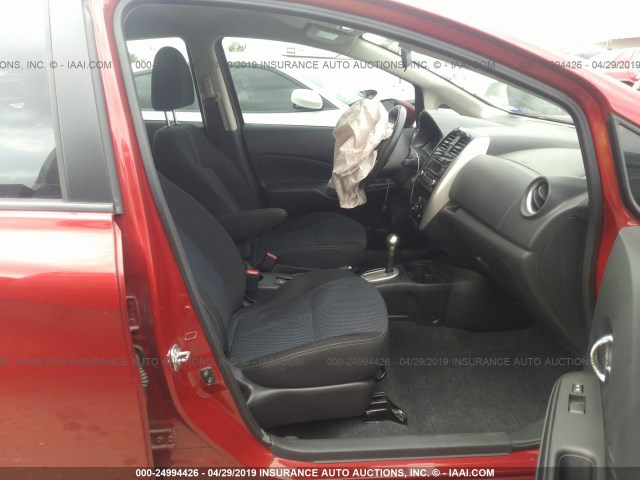 3N1CE2CP2FL386583 - 2015 NISSAN VERSA NOTE S/S PLUS/SV/SL/SR RED photo 5