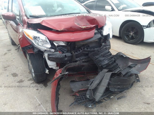 3N1CE2CP2FL386583 - 2015 NISSAN VERSA NOTE S/S PLUS/SV/SL/SR RED photo 6