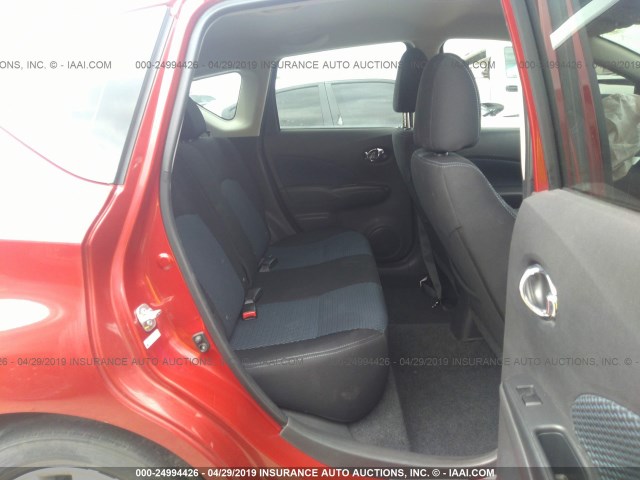 3N1CE2CP2FL386583 - 2015 NISSAN VERSA NOTE S/S PLUS/SV/SL/SR RED photo 8