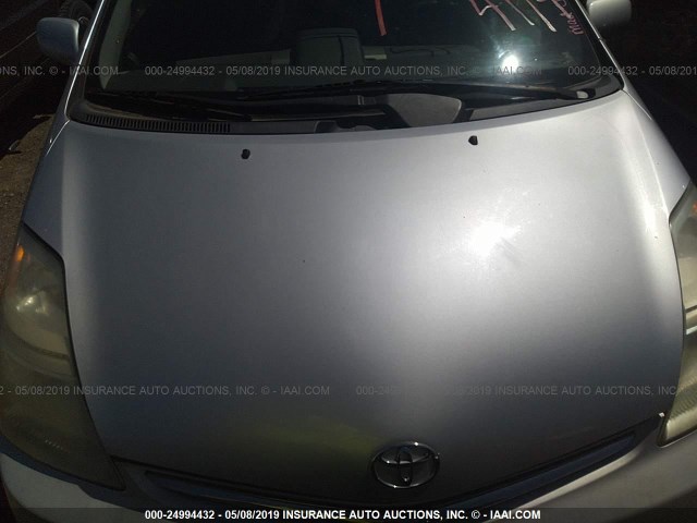 JTDKB20U167532830 - 2006 TOYOTA PRIUS SILVER photo 10