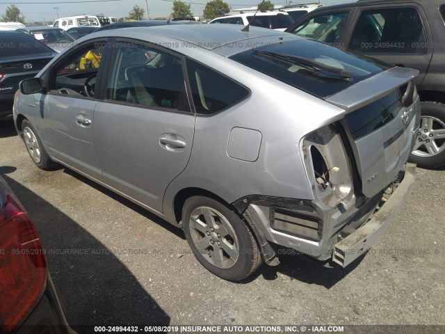 JTDKB20U167532830 - 2006 TOYOTA PRIUS SILVER photo 3