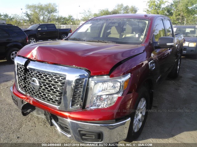 1N6AA1EK3HN533411 - 2017 NISSAN TITAN S RED photo 2