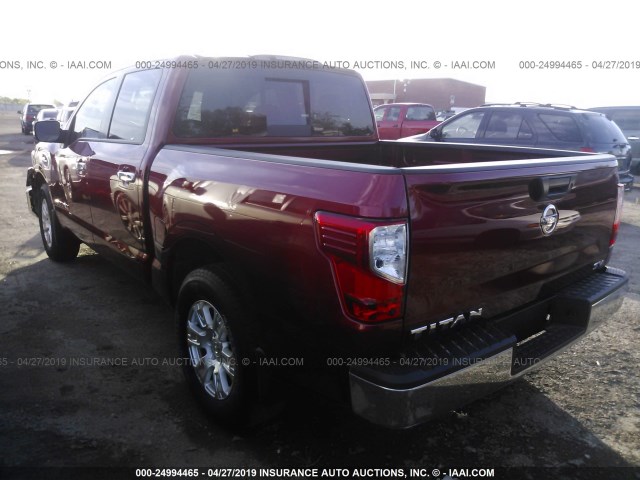 1N6AA1EK3HN533411 - 2017 NISSAN TITAN S RED photo 3