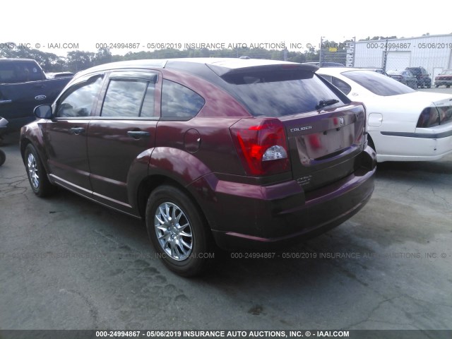 1B3HB28B08D605379 - 2008 DODGE CALIBER MAROON photo 3