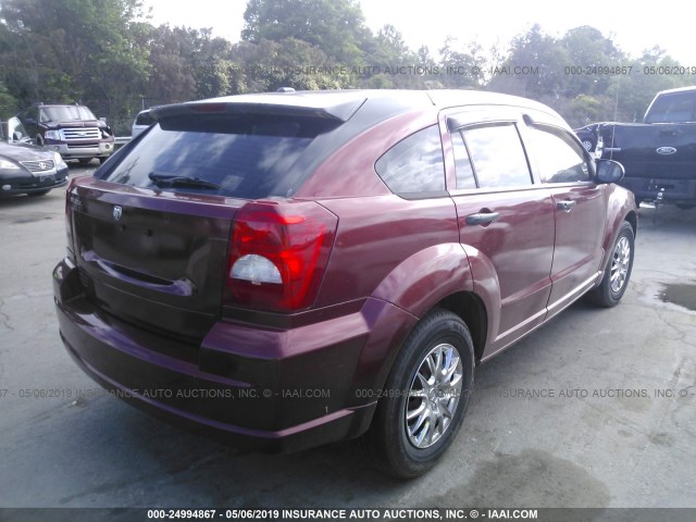 1B3HB28B08D605379 - 2008 DODGE CALIBER MAROON photo 4