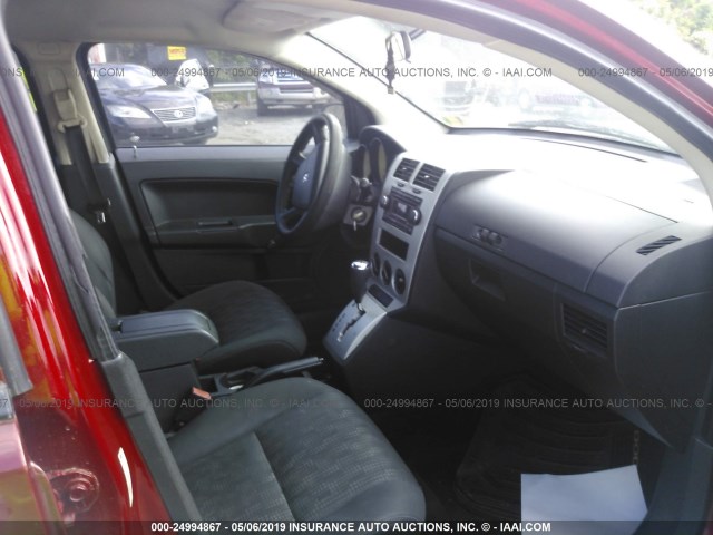 1B3HB28B08D605379 - 2008 DODGE CALIBER MAROON photo 5