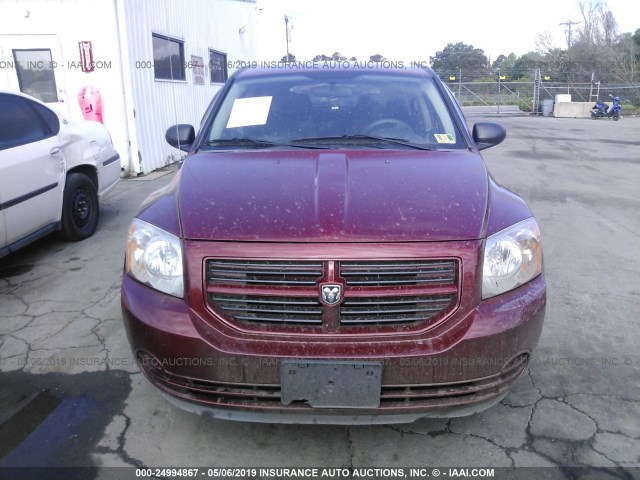 1B3HB28B08D605379 - 2008 DODGE CALIBER MAROON photo 6