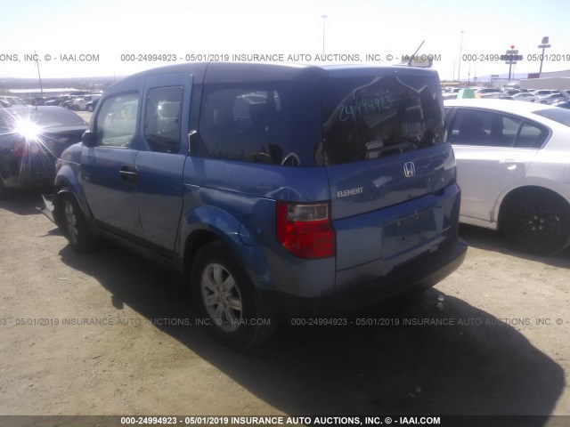 5J6YH18708L006596 - 2008 HONDA ELEMENT EX BLUE photo 3