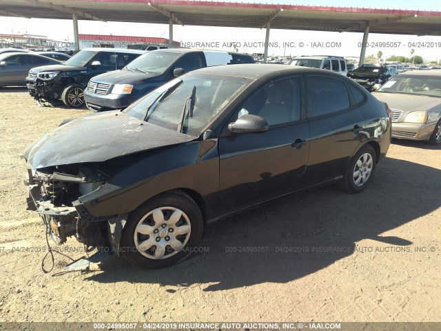 KMHDU46D89U662935 - 2009 HYUNDAI ELANTRA GLS/SE BLACK photo 2