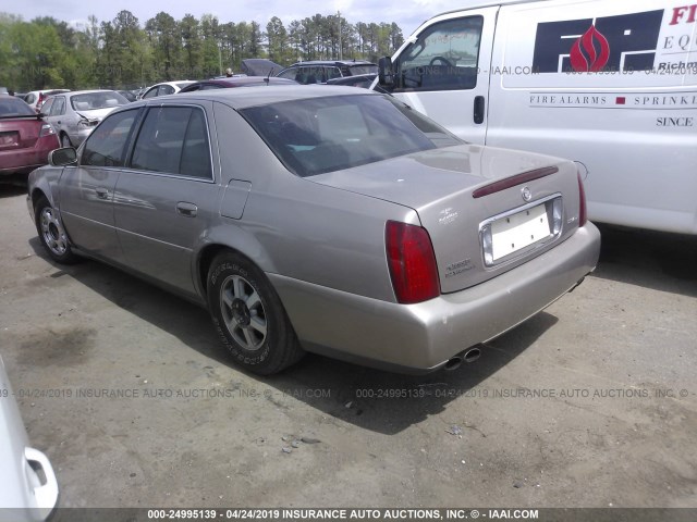 1G6KD54Y22U178856 - 2002 CADILLAC DEVILLE BEIGE photo 3