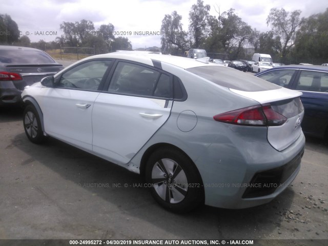 KMHC65LC8KU124605 - 2019 HYUNDAI IONIQ BLUE WHITE photo 3