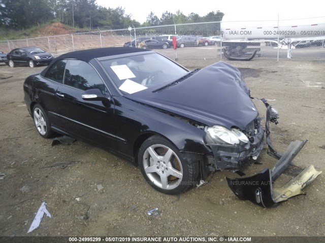 WDBTK72F27F222272 - 2007 MERCEDES-BENZ CLK 550 BLACK photo 1