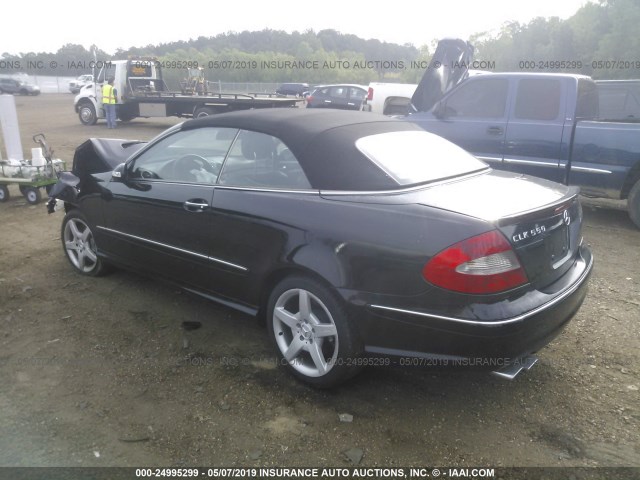 WDBTK72F27F222272 - 2007 MERCEDES-BENZ CLK 550 BLACK photo 3