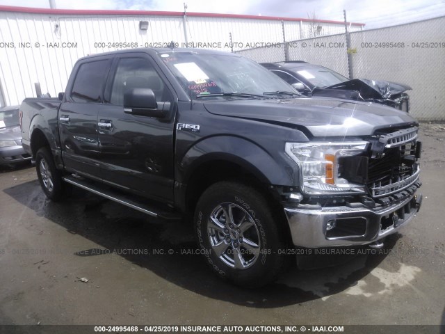 1FTEW1EP3JFA79050 - 2018 FORD F150 SUPERCREW GRAY photo 1