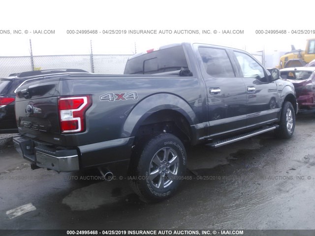 1FTEW1EP3JFA79050 - 2018 FORD F150 SUPERCREW GRAY photo 4