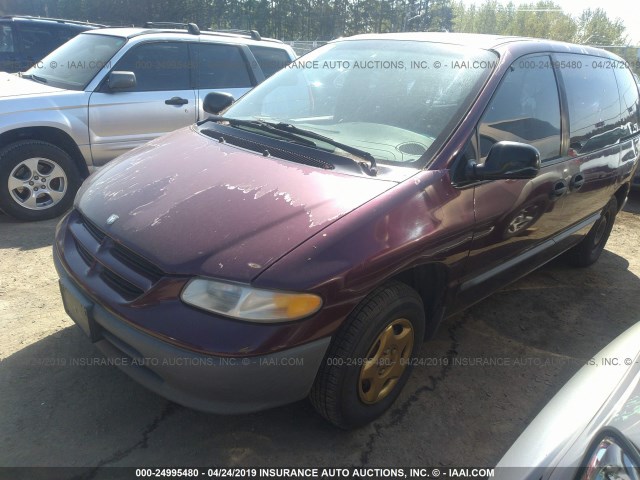 2B4FP2539WR682781 - 1998 DODGE CARAVAN MAROON photo 2