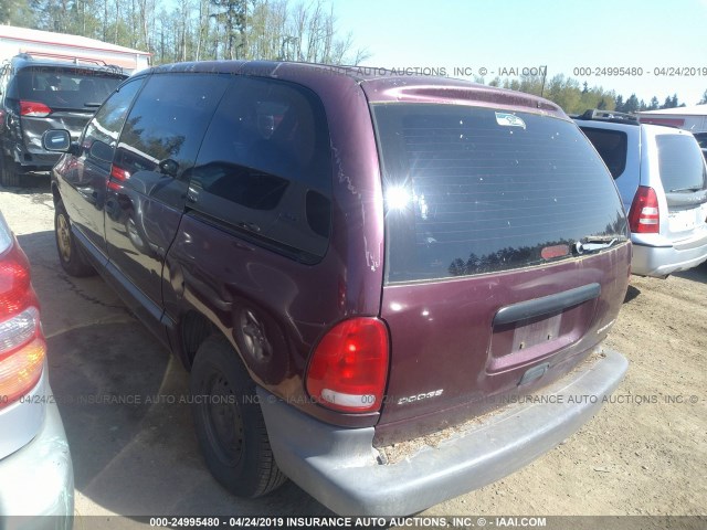 2B4FP2539WR682781 - 1998 DODGE CARAVAN MAROON photo 3