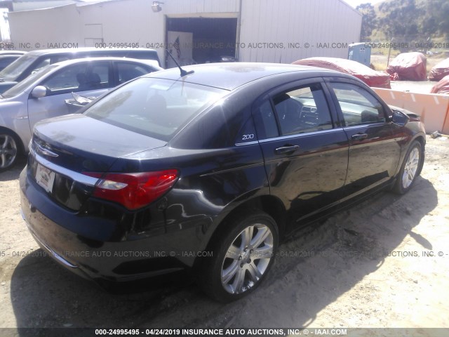 1C3CCBAB5DN639990 - 2013 CHRYSLER 200 LX BLACK photo 4