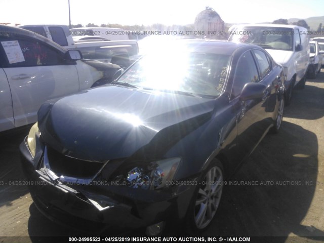 JTHBK262475045347 - 2007 LEXUS IS 250 BLACK photo 2