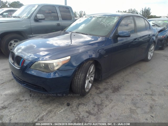 WBANB53556CN93041 - 2006 BMW 550 I Dark Blue photo 2