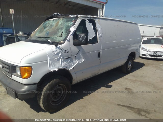 1FTNE24W16DA12581 - 2006 FORD ECONOLINE E250 VAN WHITE photo 2