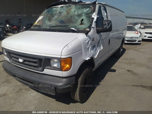 1FTNE24W16DA12581 - 2006 FORD ECONOLINE E250 VAN WHITE photo 6