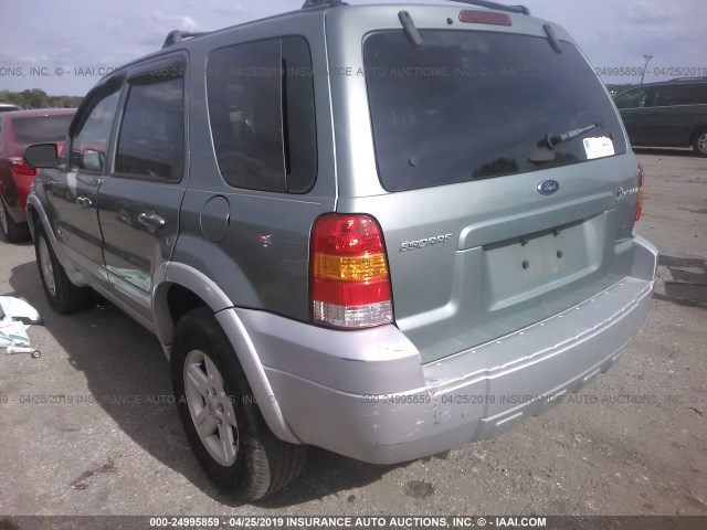 1FMCU95H56KC55319 - 2006 FORD ESCAPE HEV GREEN photo 3