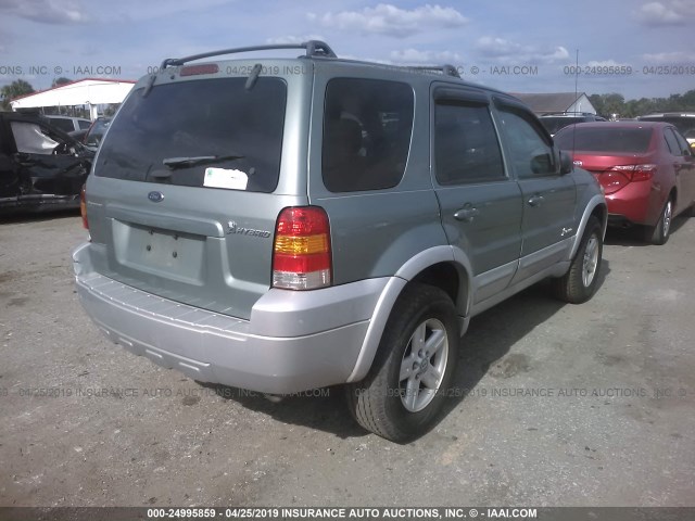 1FMCU95H56KC55319 - 2006 FORD ESCAPE HEV GREEN photo 4