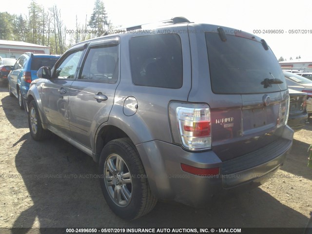 4M2CU97178KJ27312 - 2008 MERCURY MARINER PREMIER GRAY photo 3