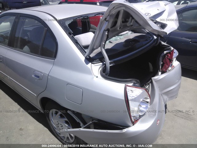 KMHDN46D75U068859 - 2005 HYUNDAI ELANTRA GLS/GT SILVER photo 6