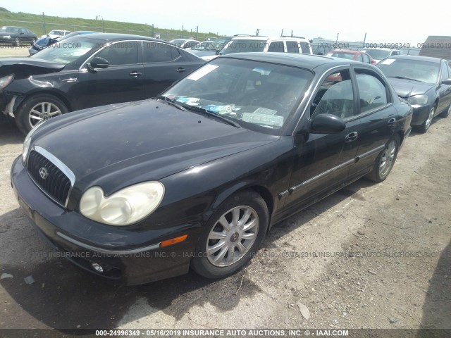 KMHWF35H73A898065 - 2003 HYUNDAI SONATA GLS/LX BLACK photo 2