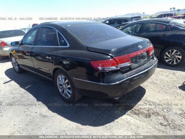 KMHFC46F56A052548 - 2006 HYUNDAI AZERA SE/LIMITED BLACK photo 3