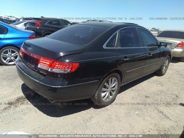 KMHFC46F56A052548 - 2006 HYUNDAI AZERA SE/LIMITED BLACK photo 4