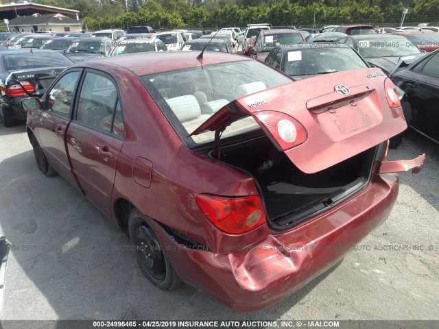 1NXBR32E58Z994590 - 2008 TOYOTA COROLLA CE/LE/S RED photo 3