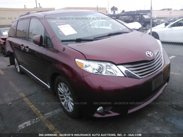 5TDYK3DC5DS303118 - 2013 TOYOTA SIENNA XLE/LIMITED RED photo 1