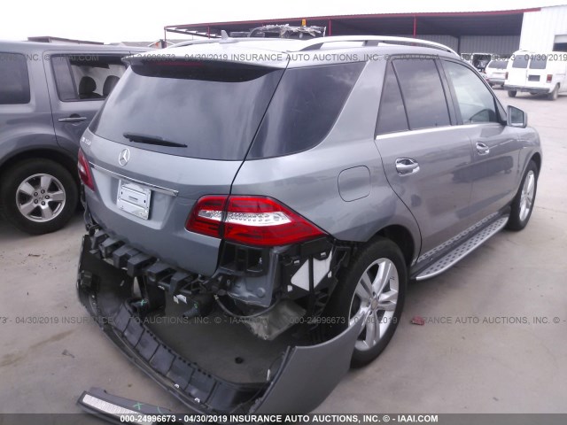 4JGDA5JB5FA456120 - 2015 MERCEDES-BENZ ML 350 GRAY photo 4