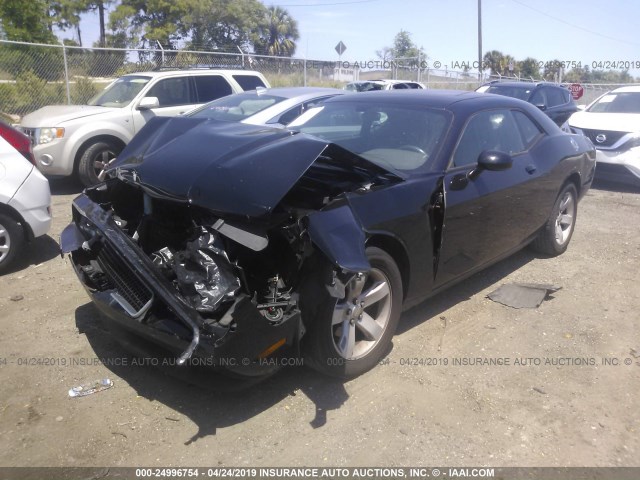 2C3CDYAG2DH578666 - 2013 DODGE CHALLENGER SXT BLACK photo 2