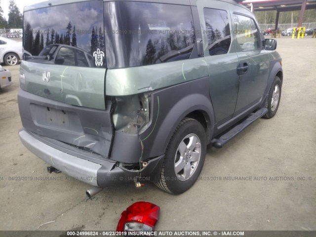 5J6YH28643L048310 - 2003 HONDA ELEMENT EX GREEN photo 4