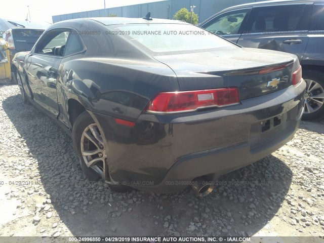 2G1FE1E35E9135453 - 2014 CHEVROLET CAMARO LS GRAY photo 3