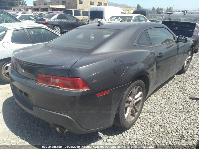 2G1FE1E35E9135453 - 2014 CHEVROLET CAMARO LS GRAY photo 4