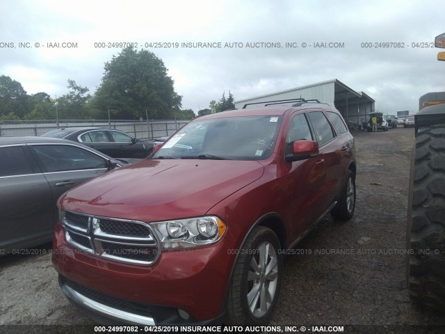 1D4RD4GG9BC698697 - 2011 DODGE DURANGO CREW RED photo 2